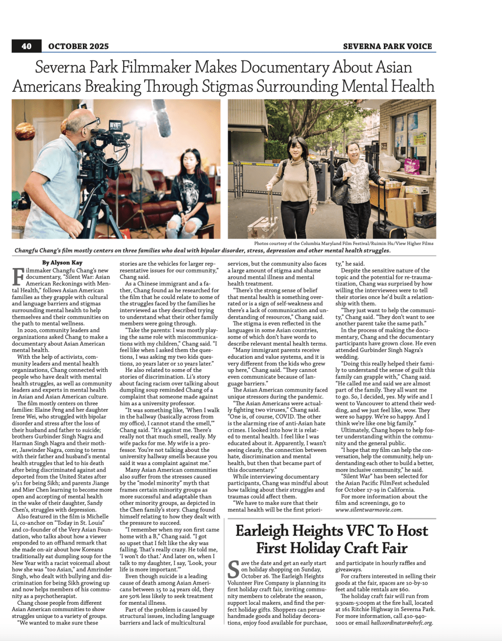 Silent War Film Featured by Severna Park&nbsp;Voice